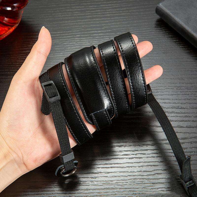 Outdoor Photography Cowhide Leather Camera Shoulder Hanging Neck Winding Strap, Spec: Split Leath...