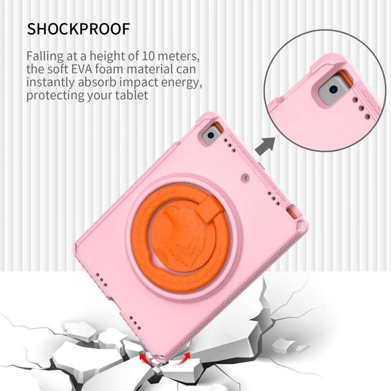 For iPad 5 / 7 / 6 / 8 / 9 EVA + PC Shockproof Tablet Case with Waterproof Frame(Pink)