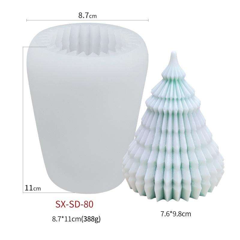 DIY Christmas Candle Aromatherapy Gypsum Silicone Mold, Shape: Origami Christmas Tree