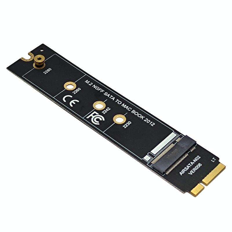 M.2 NGFF SATA To MAC SSD Adapter Riser Card For MacBook Air 2012 A1465 A1466 With Screwdriver