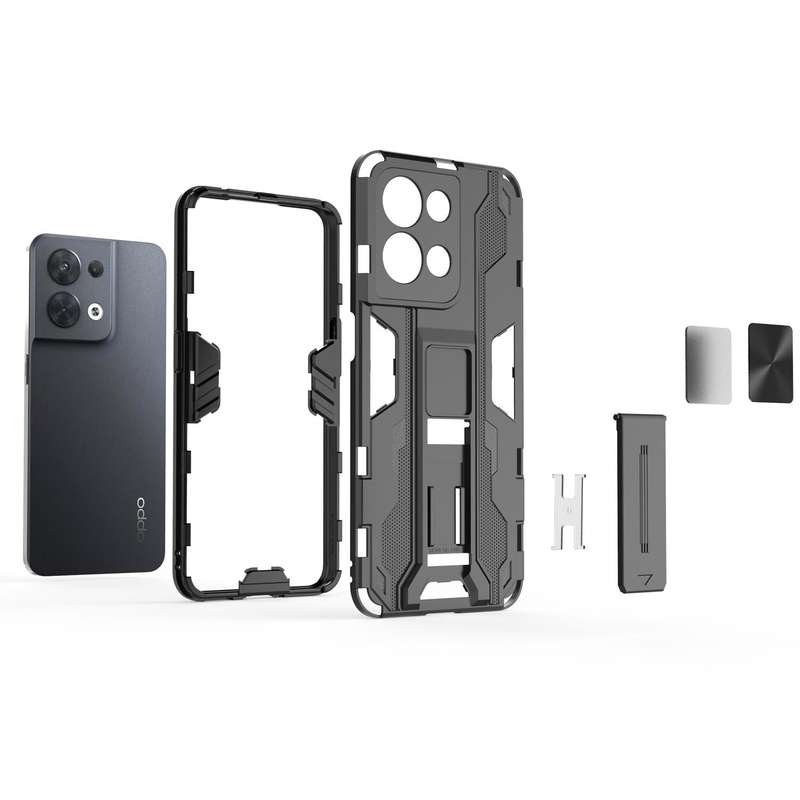 For OPPO Reno8 5G Supersonic PC + TPU Shock-proof Phone Case(Grey)