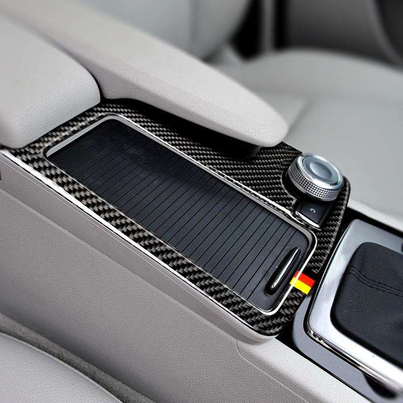 Car German Flag Carbon Fiber Left Drive Gear Position Panel Decorative Sticker for Mercedes-Benz ...