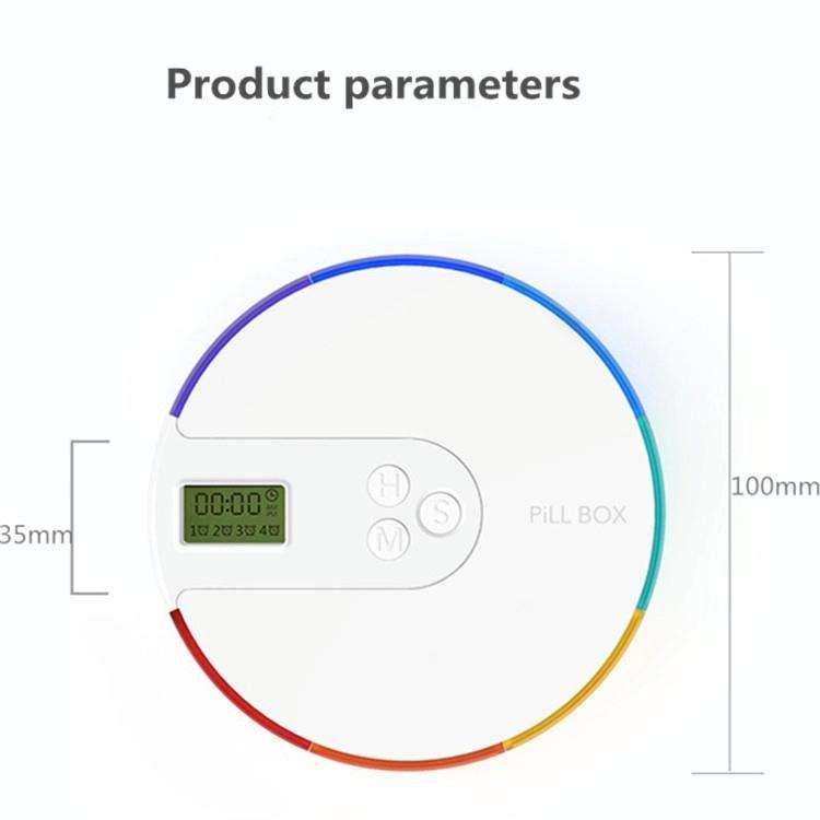 One Week Portable Timing Smart Pill Boxes Elder Reminding Electronic Medicine Box(Purple)