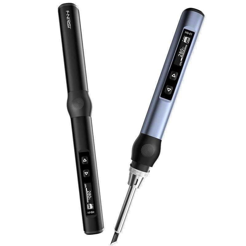 FNIRSI HS-01 Smart Soldering Iron Digital Display Portable Mini Soldering Station(Black BC2)