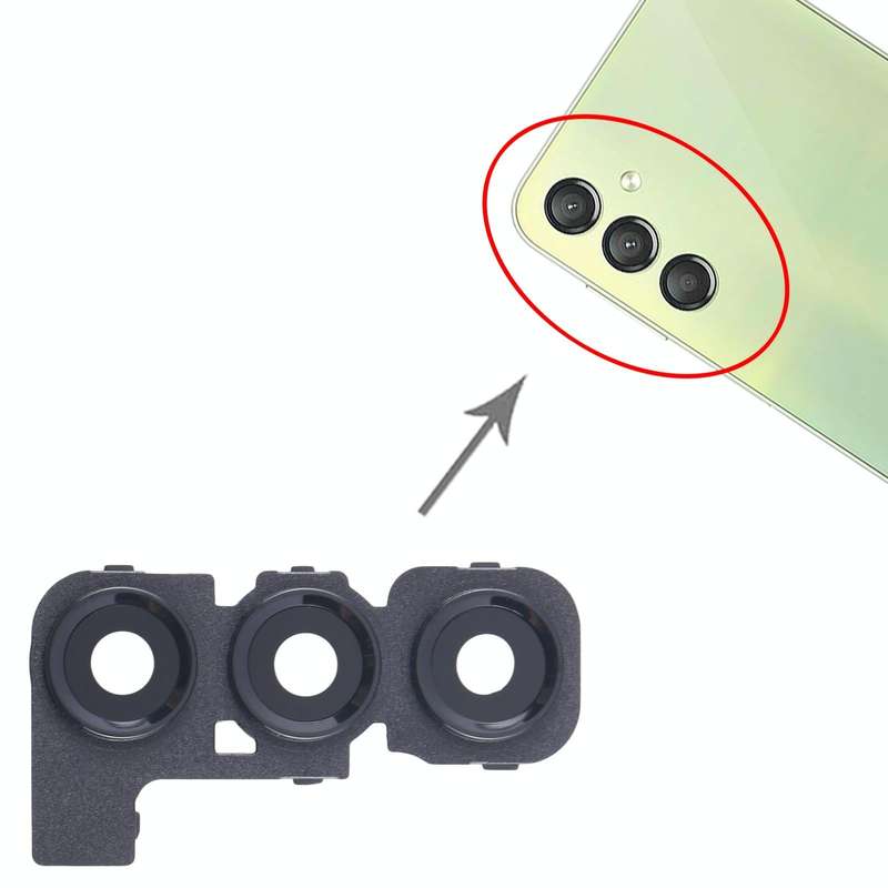 For Samsung Galaxy A24 4G SM-A245F 10pcs Original Rear Camera Lens Cover(Black)