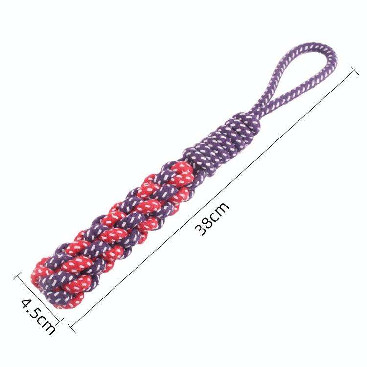 3 PCS Pet Hand-pulled Chewing Toy Dog Molar Cotton Rope, Color Random Delivery