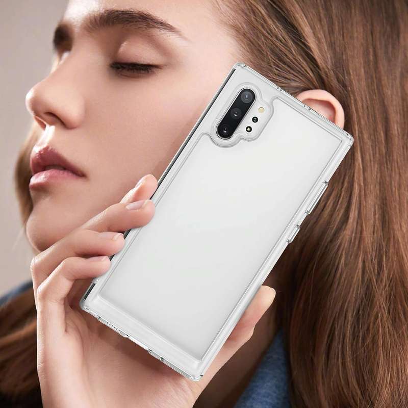 For Samsung Galaxy Note10+ 5G Colorful Series Acrylic + TPU Phone Case(Transparent)
