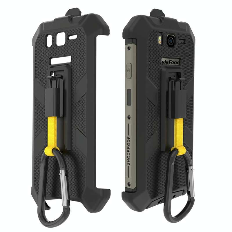 For Ulefone Armor 20WT Ulefone Back Clip Phone Case with Carabiner (Black)