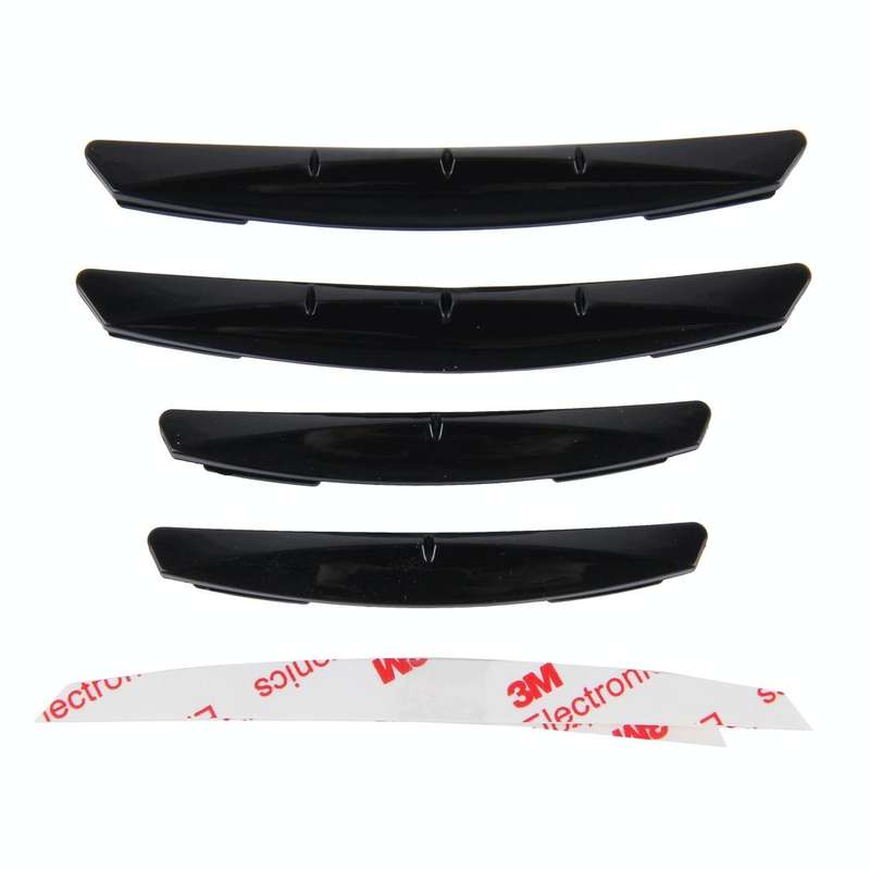 3R 3R-2103 4 PCS Rubber Car Side Door Edge Protection Guards Cover Trims Stickers(Black)