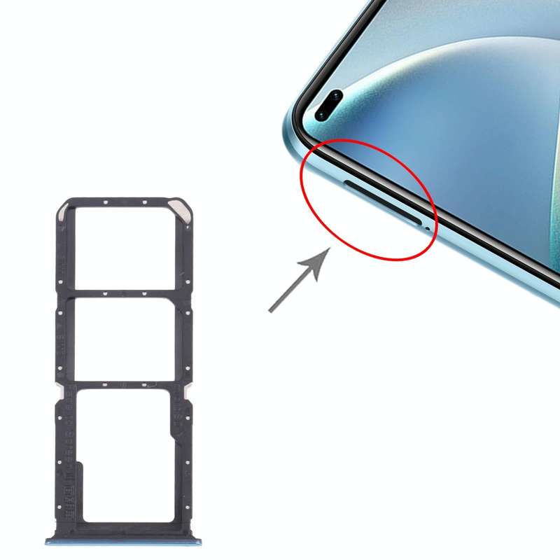 For OPPO A74 5G / A54 5G / A93 PCGM00, PEHM00  SIM Card Tray + SIM Card Tray + Micro SD Card Tray...