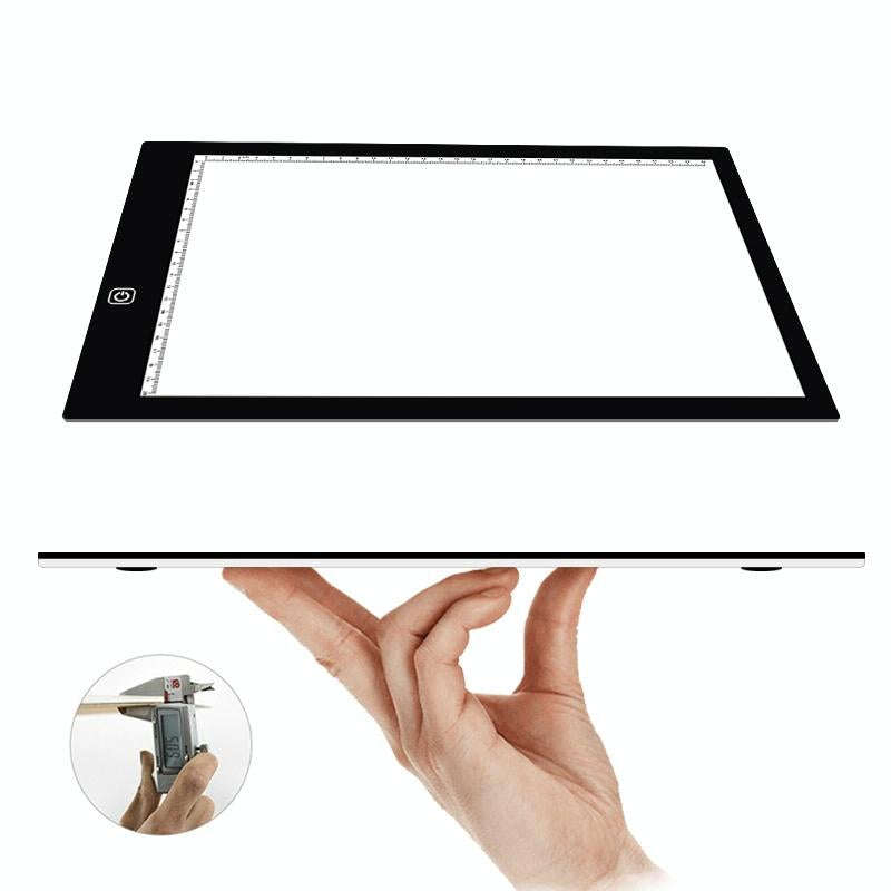 A4 Size LED Three Level of Brightness Dimmable Acrylic Copy Boards for Anime Sketch Drawing Sketc...