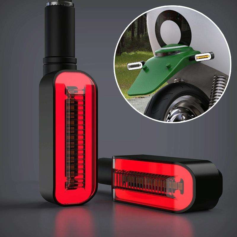 2 PCS D12V Motorcycle LED Waterproof Dynamic Blinker Side Lights Flowing Water Turn Signal Light ...