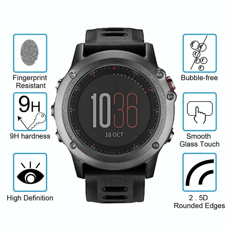 For Garmin Fenix 3 0.26mm 2.5D 9H Tempered Glass Film Screen Protector
