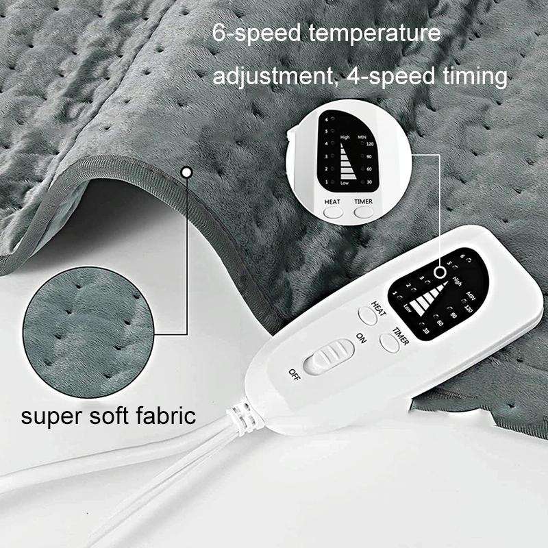 Home Physiotherapy Heating Pad Electric Heating Blanket, Size: 40x30cm, Plug Tpye:EU Plug(Dark Gray)