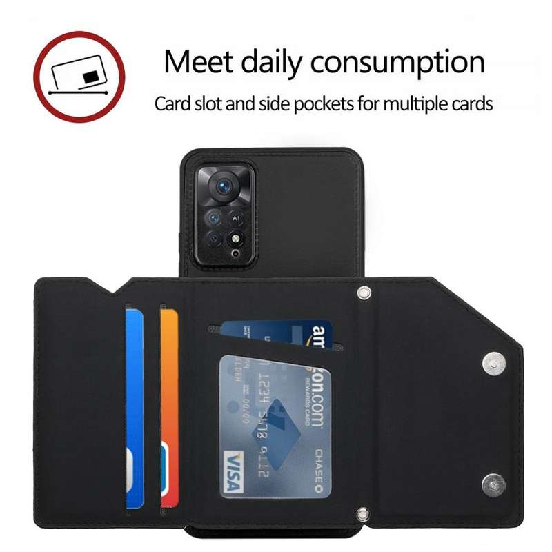 For Xiaomi Redmi Note 11 Pro Global Skin Feel PU + TPU + PC Phone Case(Black)