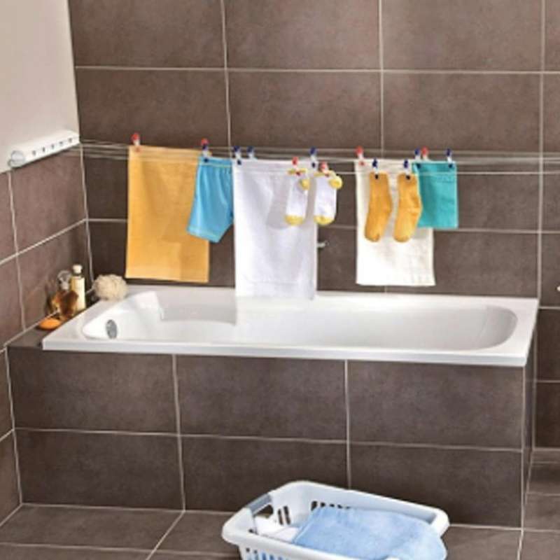 Spring Automatic Retractable Clothesline Drying Rack Towel Rack,Style: Five Wired