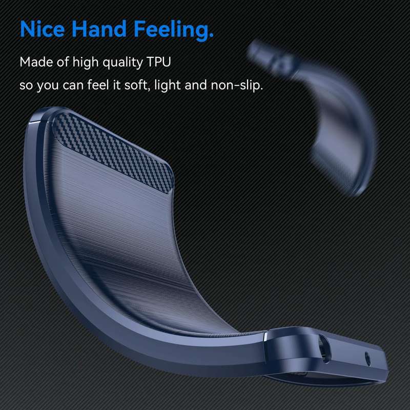 For Xiaomi Redmi 12 Brushed Texture Carbon Fiber TPU Phone Case(Blue)