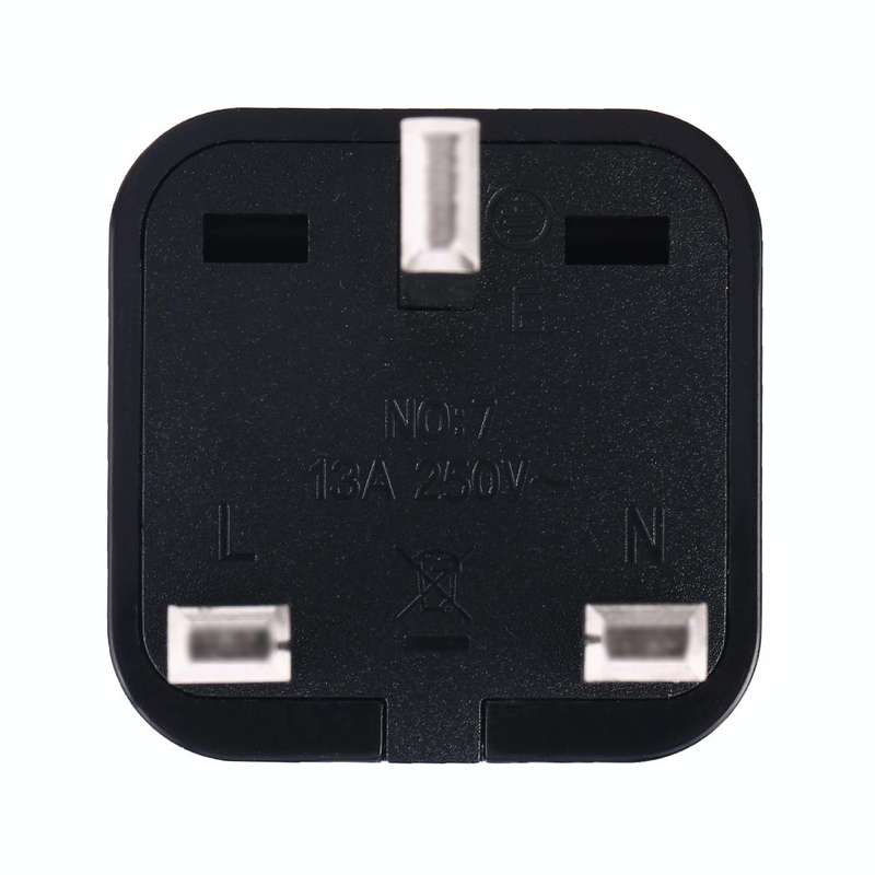 Portable Universal Socket to UK Plug Power Adapter Travel Charger (Black)