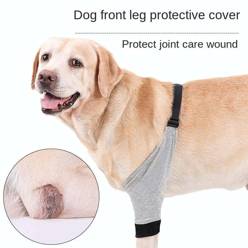 Pet Knee Pads Breathable Dog Elbow Brace Front Leg Brace, Size: L(Gray Black)