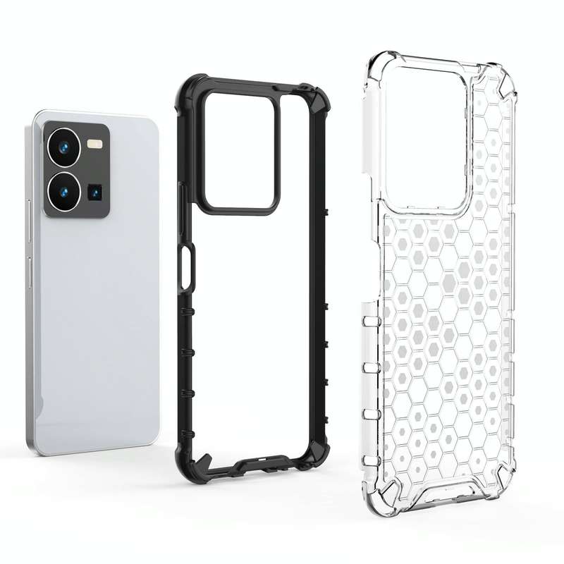 For vivo Y35 4G / Y22S 4G Global Honeycomb Phone Case(White)