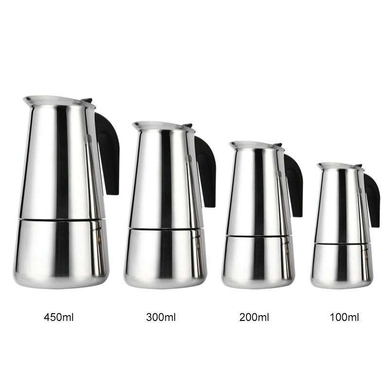 Stainless Steel Moka Coffee Maker Pot Filter(200ml)