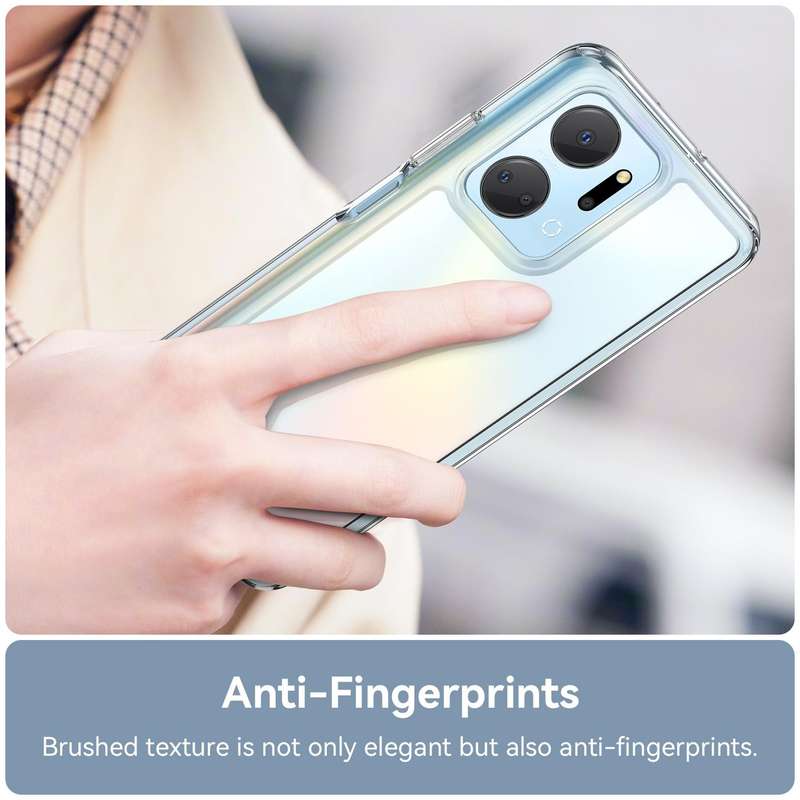 For Honor X7A Colorful Series Acrylic + TPU Phone Case(Transparent)