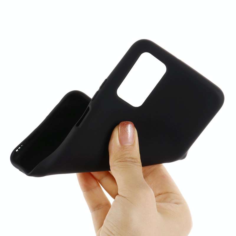 For Huawei P smart 2021 Pure Color Liquid Silicone Shockproof Full Coverage Case(Black)