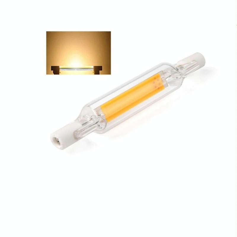 R7S 5W COB LED Lamp Bulb Glass Tube for Replace Halogen Light Spot Light,Lamp Length: 78mm, AC:22...