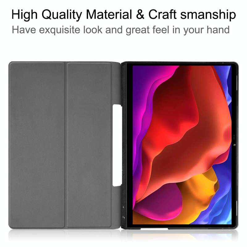 For Lenovo Yoga Pad Pro 13 inch YF K606F Custer Texture Horizontal Flip PU Leather Case with Hold...