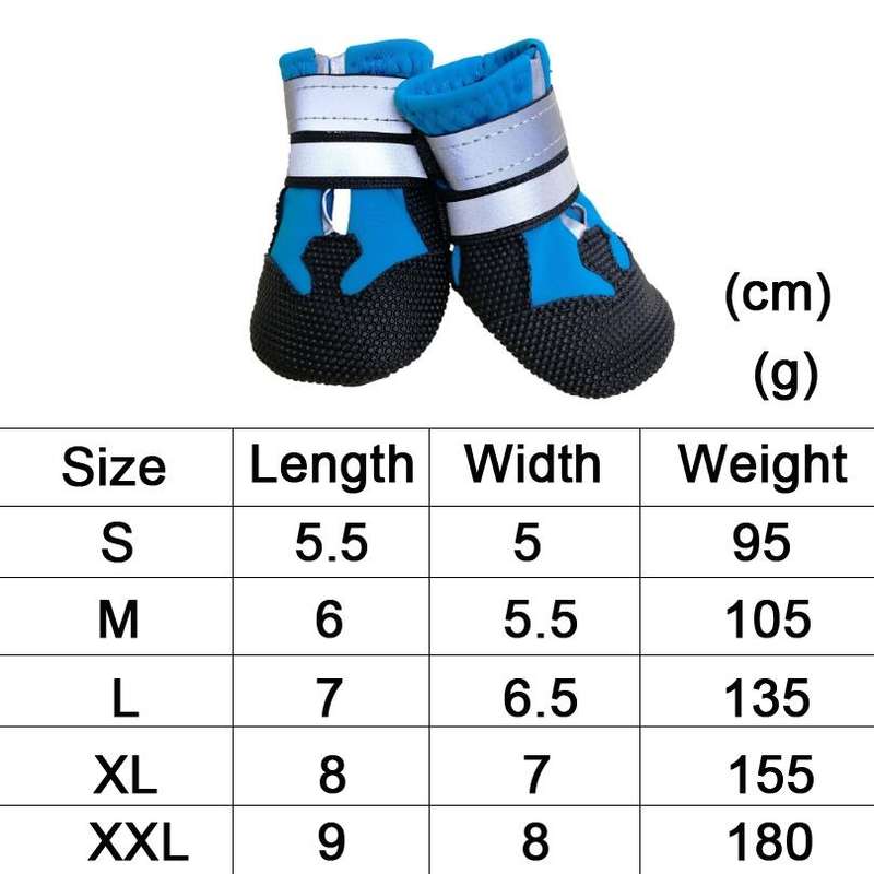 Wear-Resistant Non-Slip & Waterproof Pet Shoe Covers Medium And Large Dog Shoes(L Lake Blue)