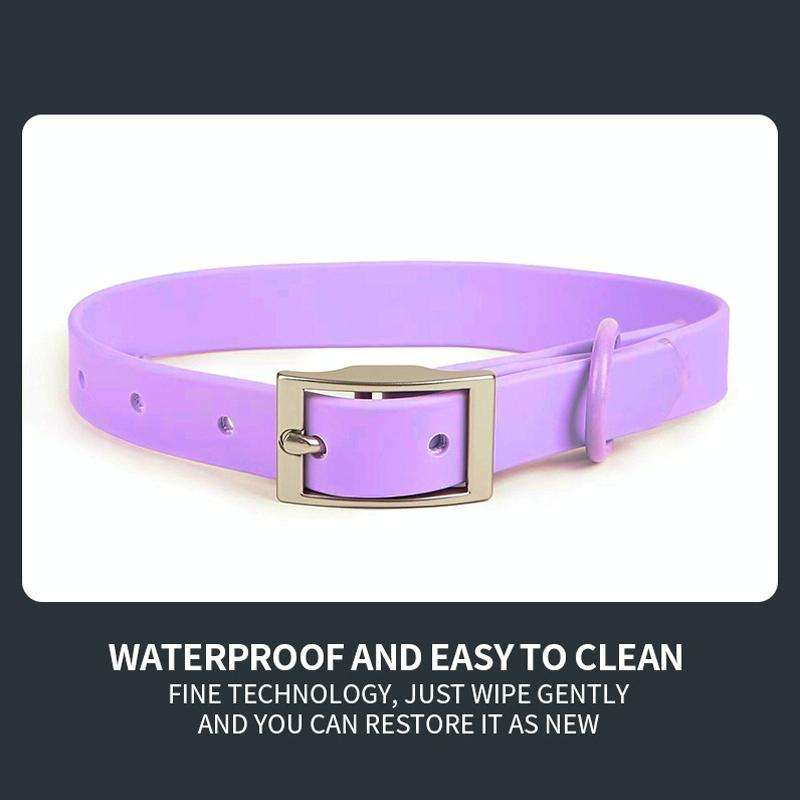 PVC Pet Loop Horsarine Dog Collar, Size: L(Blue)
