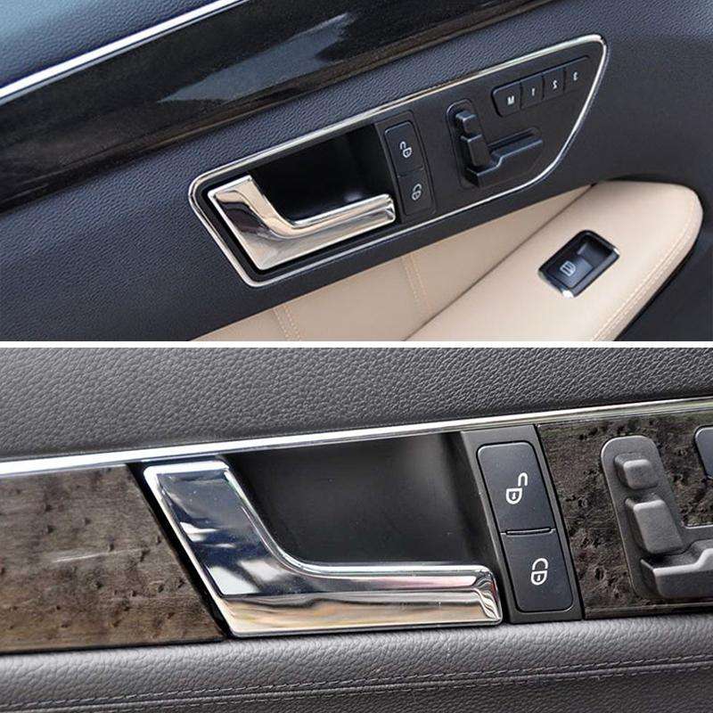 Car Left Side Electroplating Bright Inner Door Handle for Mercedes-Benz C Class W204 2008-2015, L...