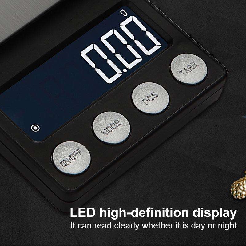High-Precision Electronic Scale Mini Portable Jewellery Medicine Scale, Style:100g/0.01g