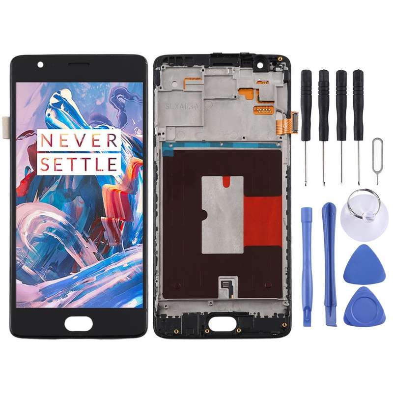 For OnePlus 3 / 3T A3000 A3010 TFT Material LCD Screen and Digitizer Full Assembly with Frame (Bl...
