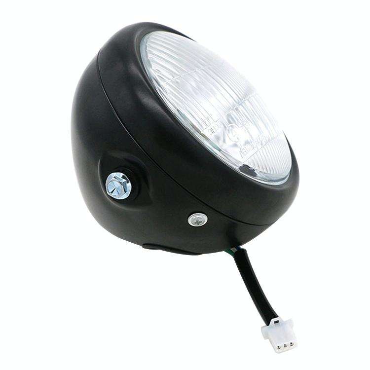 5.75 inch Motorcycle Black Shell Retro Lamp LED Headlight Modification Accessories for CG125 / GN...