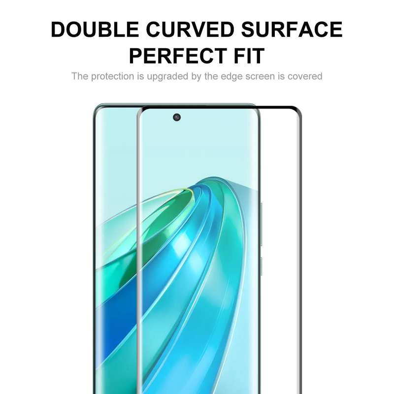 For Honor X9A / Magic5 Lite 2pcs ENKAY 0.26mm 3D Hot Bending Tempered Glass Full Film with Lens Film