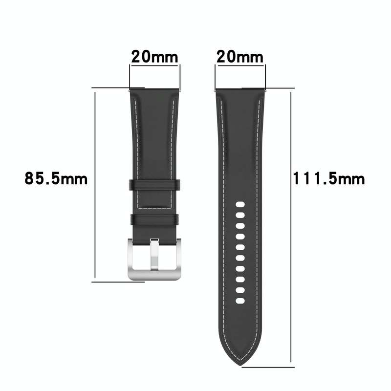 For Garmin Vivomove Sport Embossed Genuine Leather Watch Band(Dark Brown)
