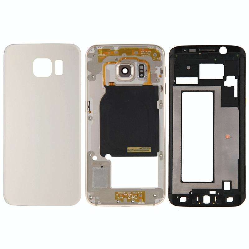 For Galaxy S6 Edge / G925 Full Housing Cover (Front Housing LCD Frame Bezel Plate + Back Plate Ho...