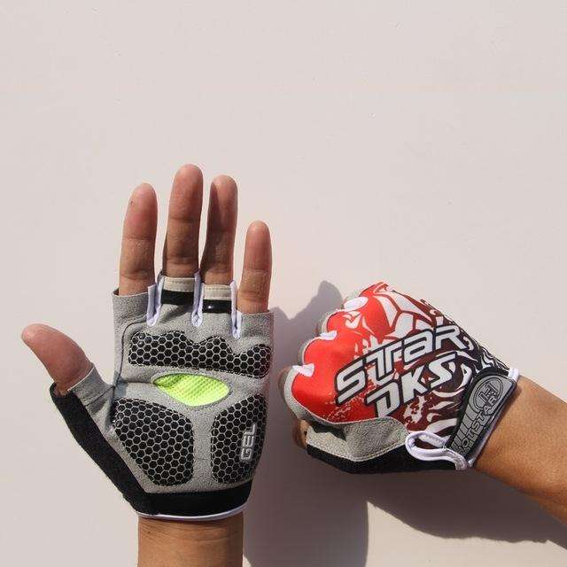 Cycling Shock Absorbing Anti-Slip Gloves Fitness Weight Lifting Training Half-finger Gloves, Size...