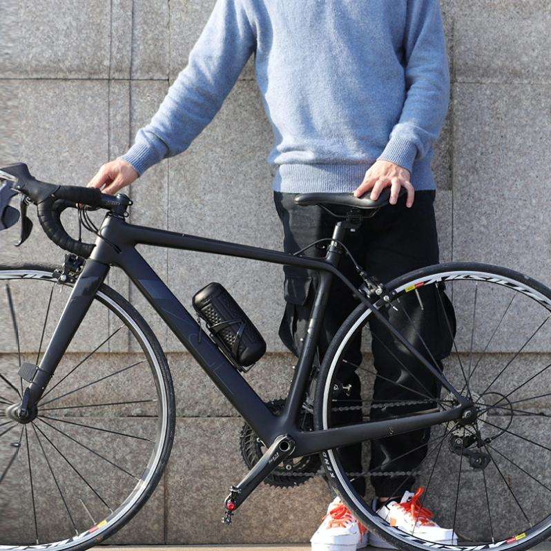 WEST BIKING 1.2L Bicycle EVA Hard Shell Water Bottle Bag With Bottle Cage(Rack+A Black Bag)