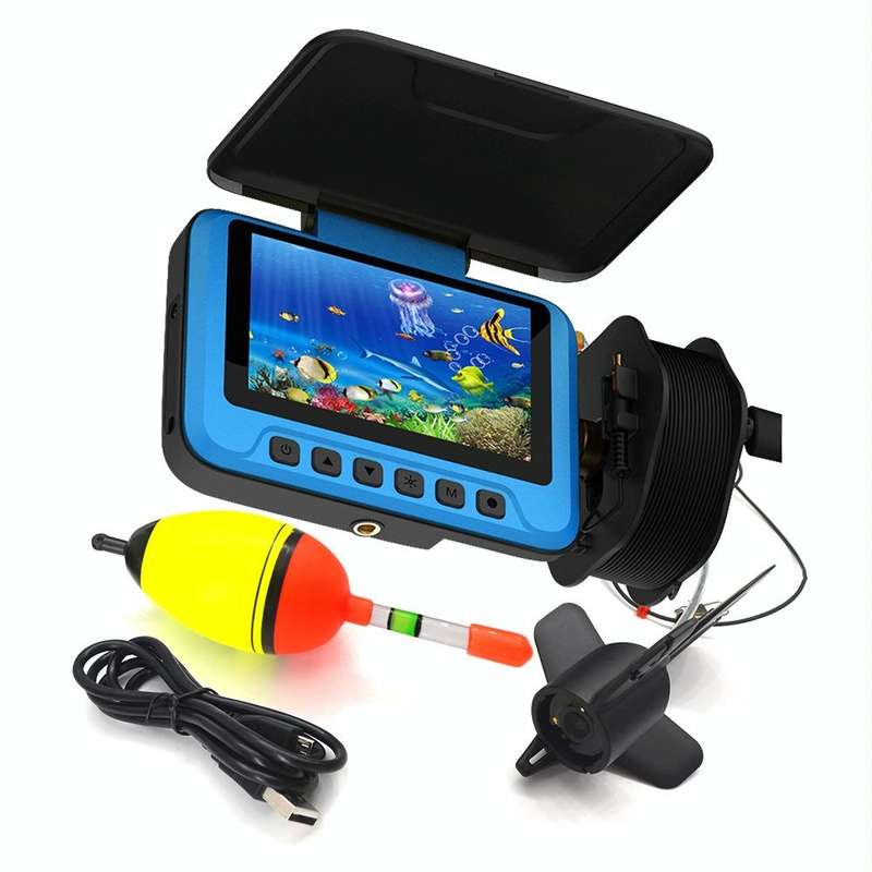 FDV3000 Fish Finder Camera Underwater Monitoring Fishing Sonar Sensor 4.3 Inch Display LED Digita...