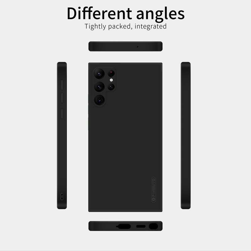 For Samsung Galaxy S22 Ultra 5G PINWUYO Sense Series Liquid Silicone TPU Phone Case(Black)