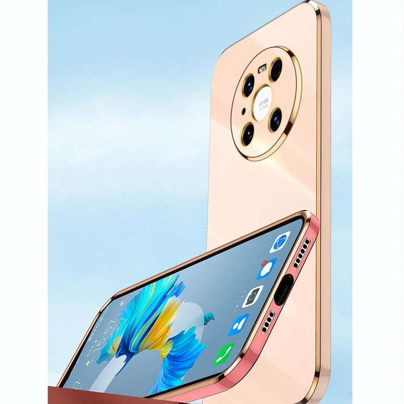 For Huawei Mate 40 XINLI Straight 6D Plating Gold Edge TPU Shockproof Case(Black)
