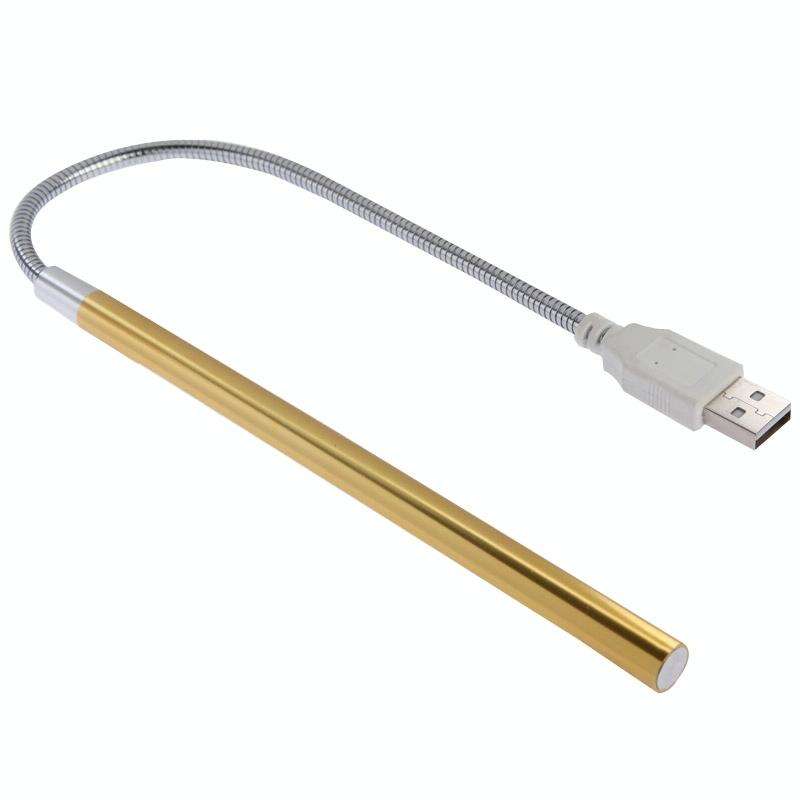 10-LED Portable Ultra Bright USB LED Light(Gold)