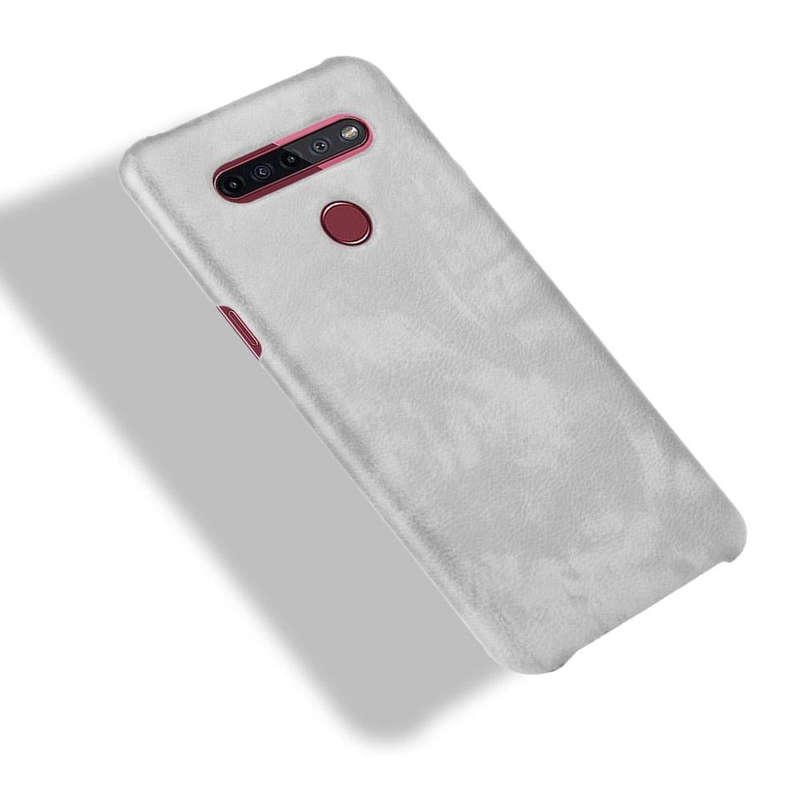 For LG K51S Shockproof Litchi Texture PC + PU Case(Gray)