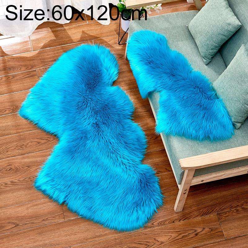 Creative Double Heart Imitation Wool Carpet Sofa Cushion Mat Plush Bedroom Living Room Floor Rugs...