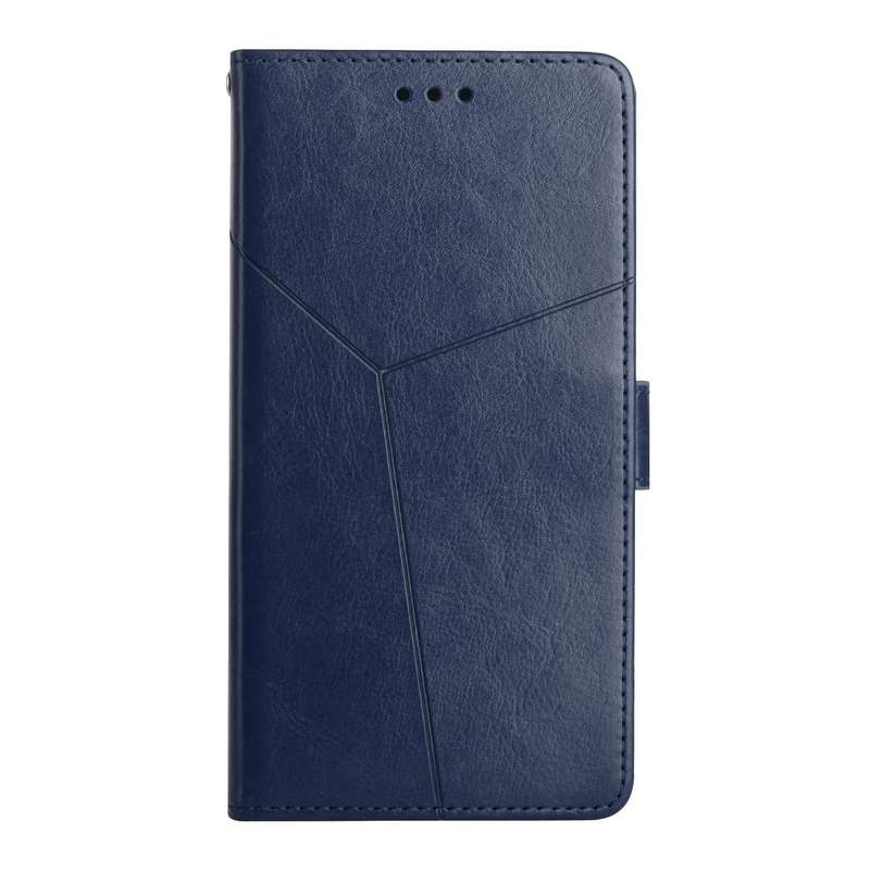 For Sony Xperia 1 Y Stitching Horizontal Flip Leather Phone Case(Blue)