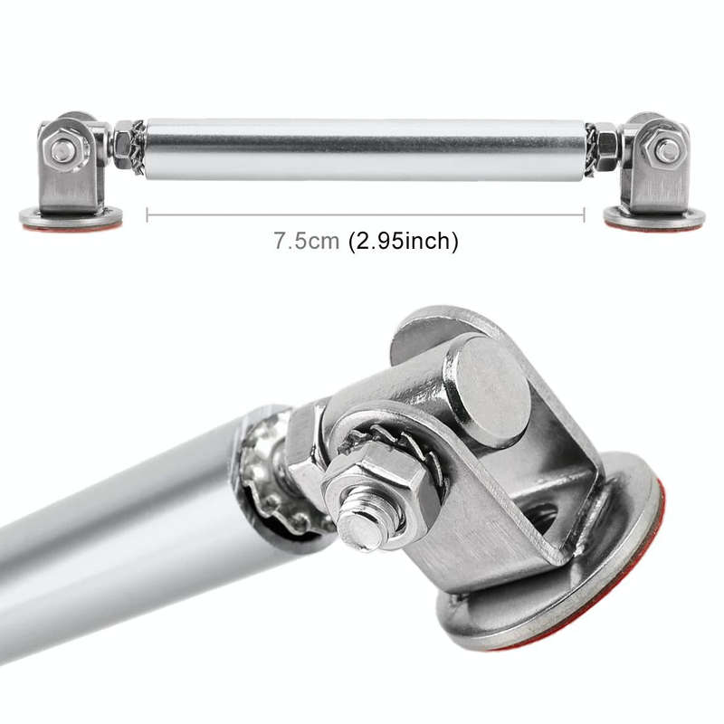 2 PCS Car Modification Adhesive Surrounded Rod Lever Front and Rear Bars Fixed Front Lip Back Sho...
