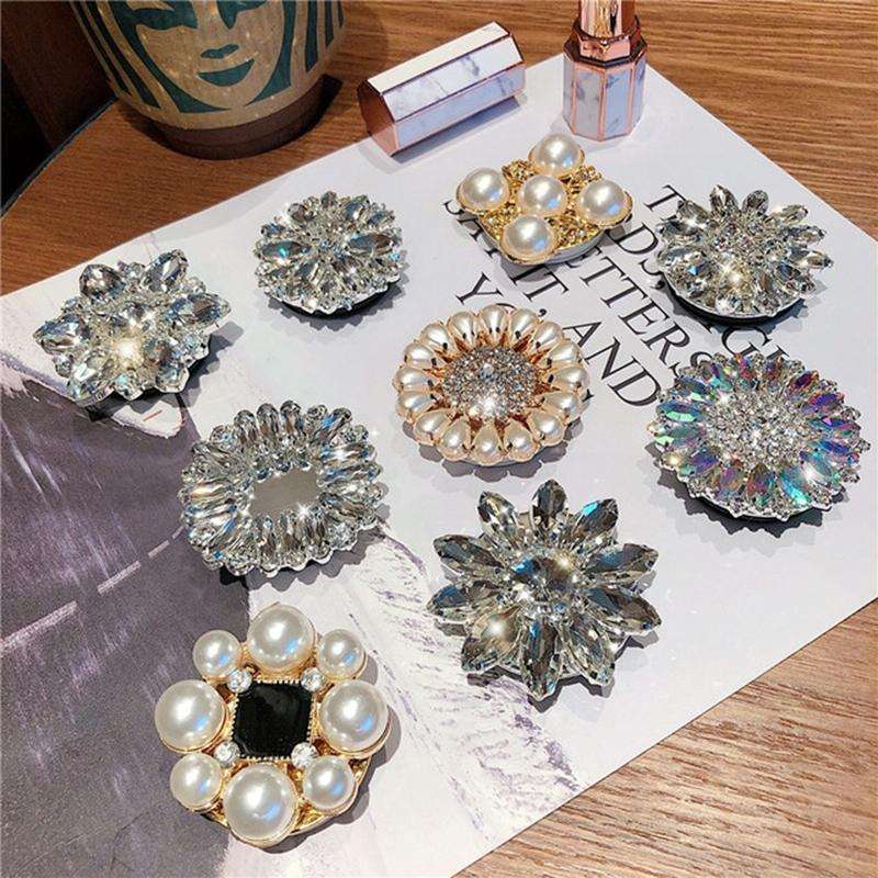 2 PCS Lazy Man Live Shooting Mobile Phone Rotating Ring Buckle Holder, Style:Big Diamond
