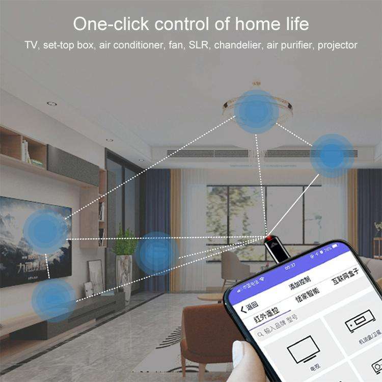 R09 Mobile Phone Intelligent Remote Control Infrared Mobile Phone Remote Control, Interface: 8 Pi...